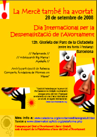 cartell reivindicatiu 28 de setembre, dia internacional per la Despenalització de l'Avortament - descarregat el pdf del cartell amb tota la informació