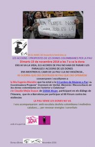 15/11 :: Accions i propostes de les dones colombianes per la pau