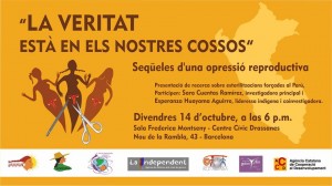 14/10:: Presentació de recerca sobre esterilitzacions forçades al Perú