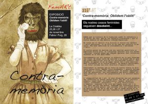 25/11:: Inauguració i exposició de l'obra- Contramemòria: oblidem l'oblit (FemArt) a les Festes Feministes de Sant Andreu