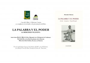 02/02:: Presentació del llibre de Mercè Vilanova, La Paraula i el Poder