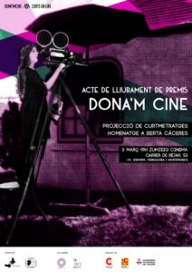 03/03:: Acte de lliurament de premis DONAMCINE (3 març, 19h - Zumzeig Cinema)