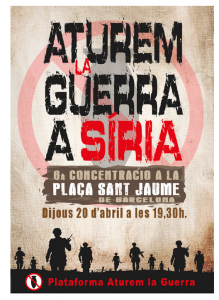 20/04:: Aturem la Guerra a Síria!