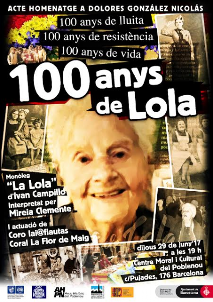 29/06:: Acte homenatge a Dolores Gonzalez Nicolàs