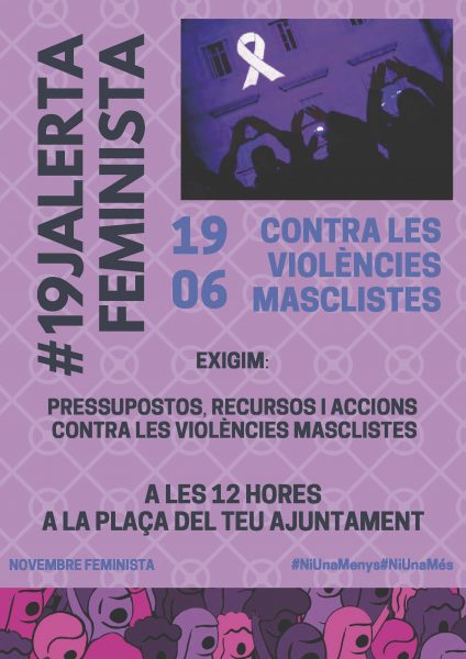 19/06:: #19JAlertaFeminista Contra Les Violències Masclistes